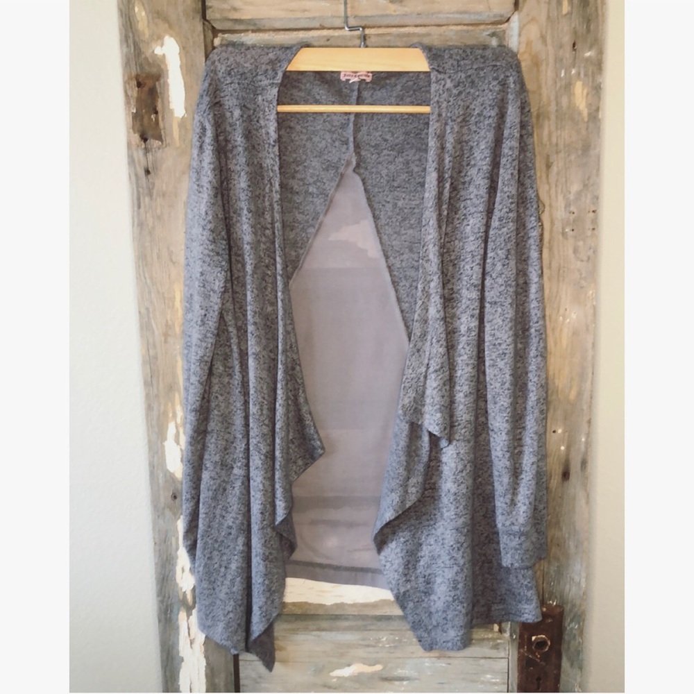 Juicy Couture Sweater Cardigan Gray Medium